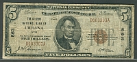 Urbana, OH, Ch.#863, 1929T1 $5, The Citizens NB, DB03303A, Fine